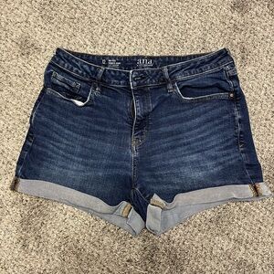 a.n.a Women's Dark Blue Jean Shorts